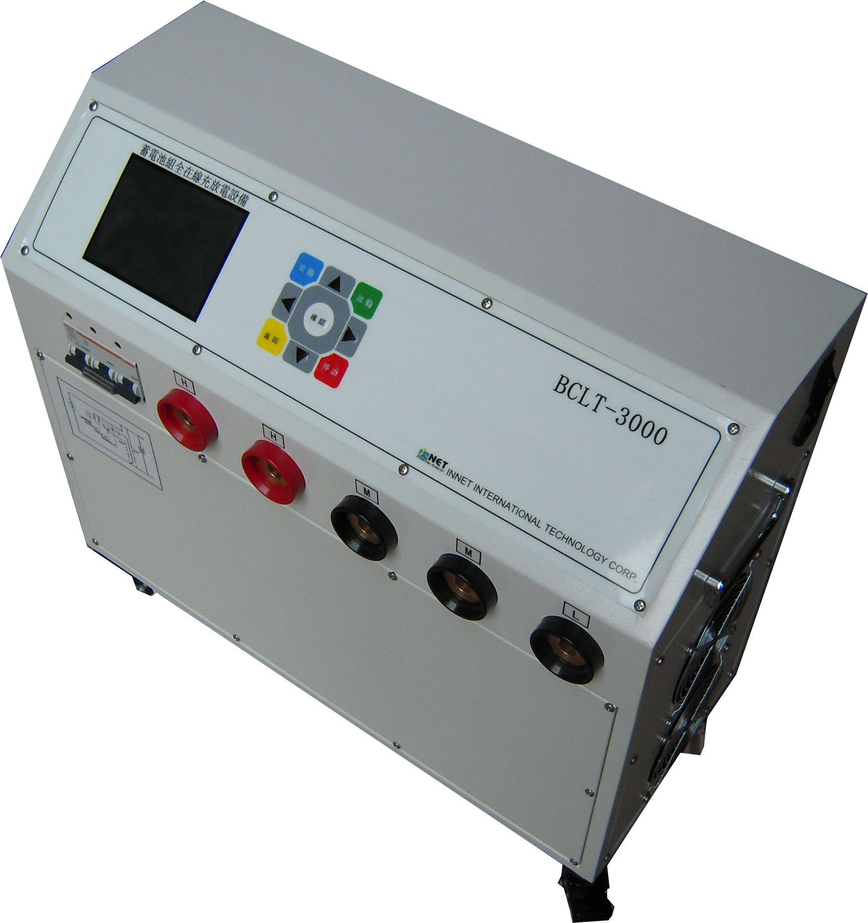 BCLT-3000：适用于48V蓄电池组，容量小于3000AH，全在线放电及充电